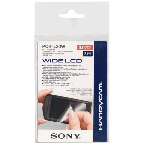 Плёнка Sony PCK-L30W защитная, 3,0 дюйма (экран 16:9) для фото и видеокамер 2 штуки в комплекте