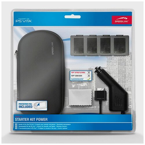 Набор аксессуаров SpeedLink 8 в 1 Starter Kit Power Edition VITA (SL-4753-BK) геймпад speedlink strike nx gamepad for pc пк sl 650000 bk 01