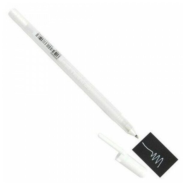 Белая гелевая ручка Sakura GELLY ROLL 10 (пишущий узел 1 мм, линия 0.5мм)