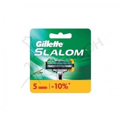 Сменные картриджи для бритья Gillette Slalom, с экстрактом алоэ, 3 шт. - фото №20