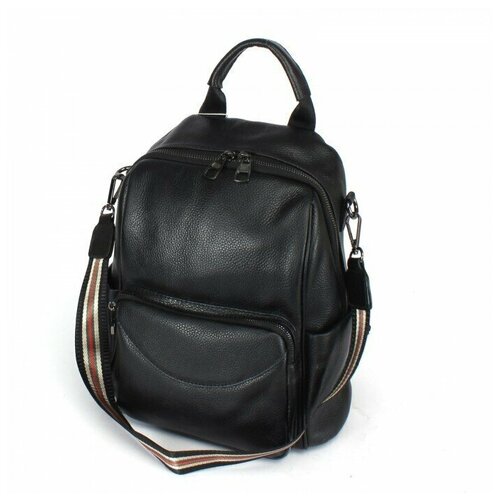 фото Рюкзак жен натуральная кожа opi-8022, 1отд, 4внутр+4внеш/карм, черный 238866 adelia