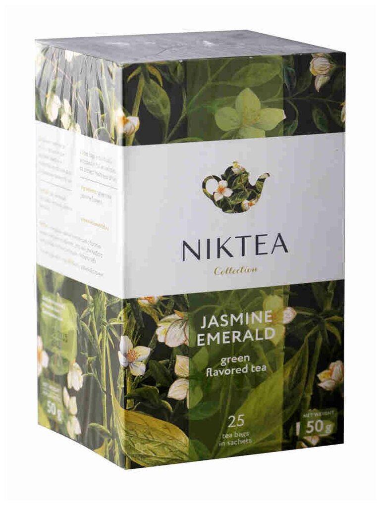Чай Nikteа Jasmine Emerald/ Жасмин Эмеральд, чай зеленый с жасмином пакетированный, 25 п х 2 г - фотография № 11