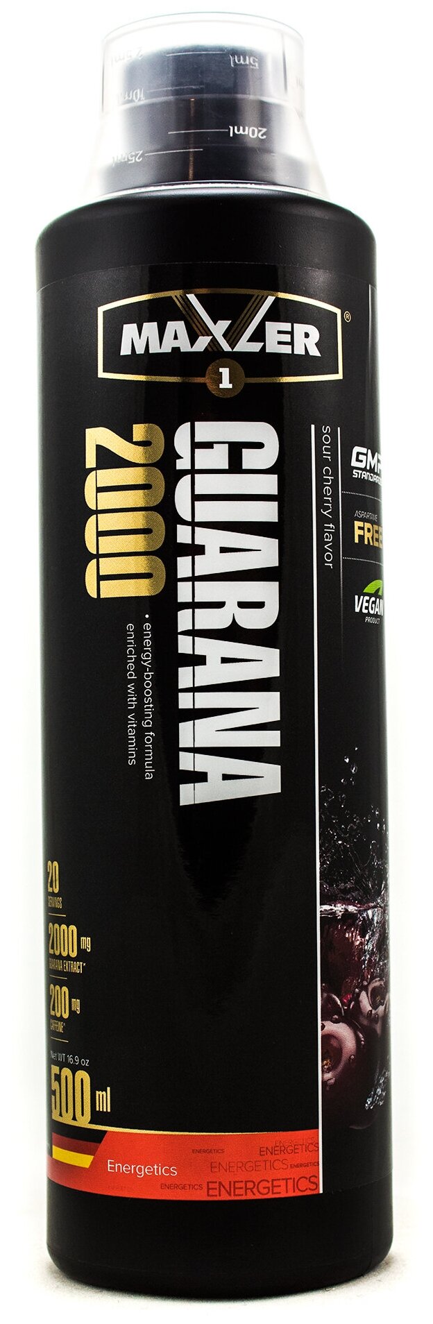 Энергетик Maxler Guarana 2000 ( Гуарана 2000 ), 500 мл. - Вишня