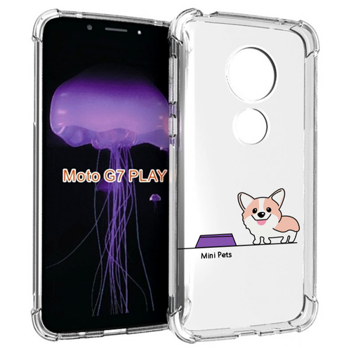 Чехол MyPads мини-питомец детский для Motorola Moto G7 Play задняя-панель-накладка-бампер