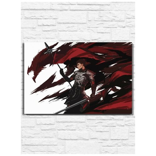 Картина по номерам на холсте игра Dragon Age Начало (Origins) (PS, Xbox, PC, Switch) - 11126 Г 60x40