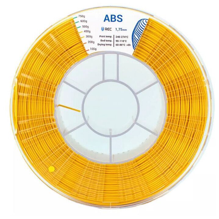 ABS золотой 750 гр. 1.75 мм пластик REC для 3D принтера