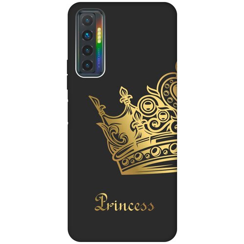 Матовый чехол True Princess для Tecno Camon 17P / Техно Камон 17Р с 3D эффектом черный силиконовый чехол с принтом true princess для tecno camon 17p техно камон 17р