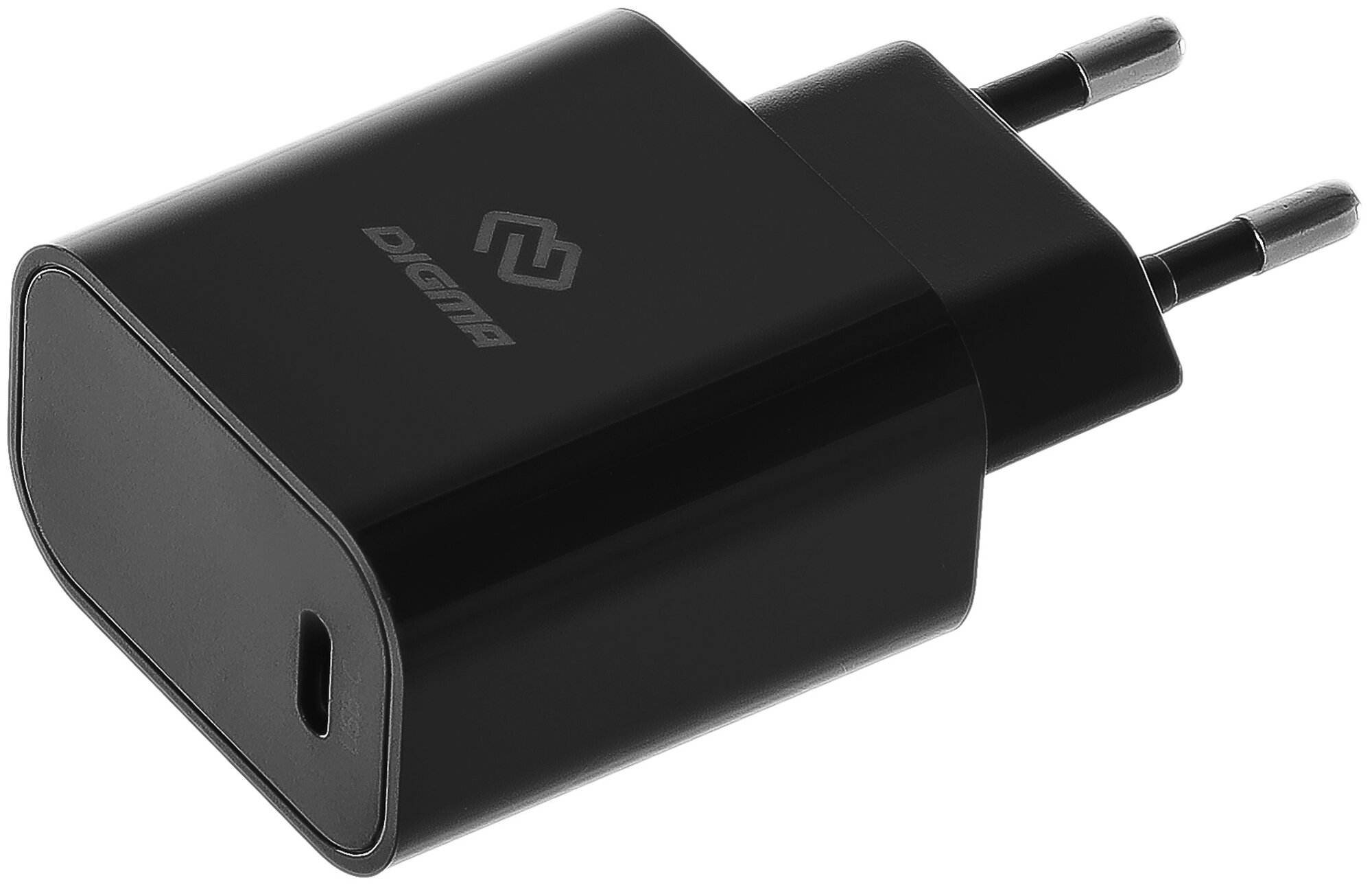 Сетевое зарядное устройство Digma DGW2C, USB-C, 3A, черный [dgw2c0f010bk]