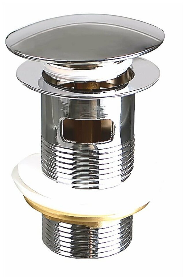 Донный клапан для раковины WIRQUIN клик-клак с отверстием для перелива латунь коллекция BLACK TOUCH - фотография № 2