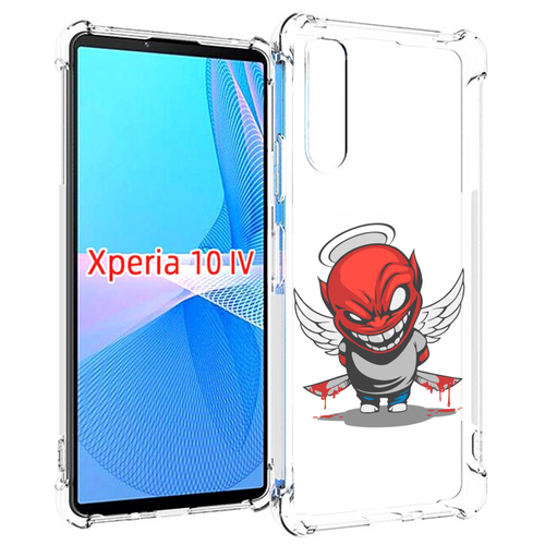 Чехол MyPads злой-ангел для Sony Xperia 10 IV (10-4) задняя-панель-накладка-бампер