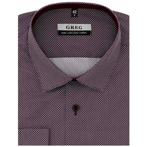 Рубашка GREG, размер 164-172/43, бордовый рубашка greg размер 164 172 43 черный