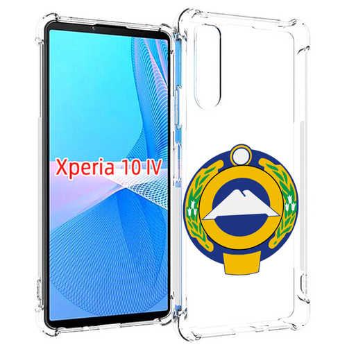 Чехол MyPads герб-карачаево-черкессия для Sony Xperia 10 IV (10-4) задняя-панель-накладка-бампер