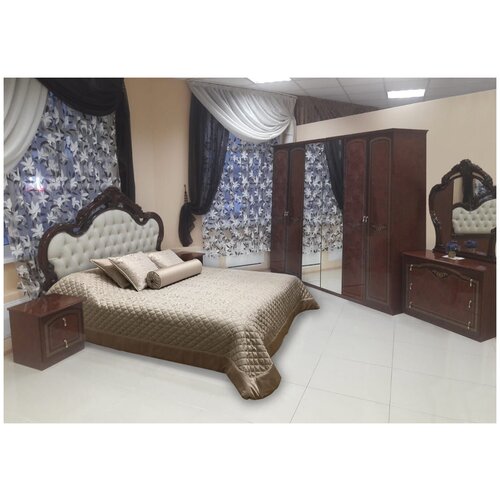 Кровать двуспальная 1800х2000 Диа Ирина орех глянец