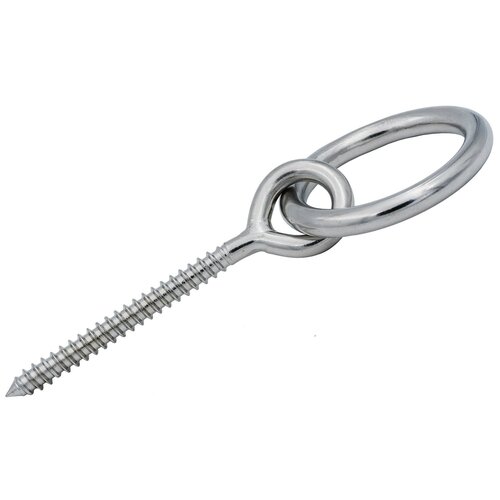 Крепком Шуруп-кольцо сварной 8х75 мм с кольцом, нержавеющая сталь А4 (1 шт.)