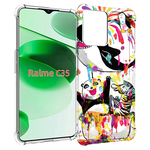 Чехол MyPads Хиппи кит для Realme C35 / Narzo 50A Prime задняя-панель-накладка-бампер