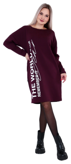 Платье Elena Tex, размер 58, бордовый