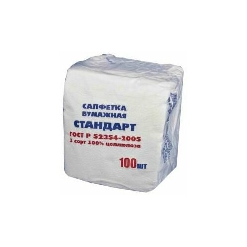 Салфетки Стандарт сервировочные 100л белый. 20 шт. в упаковке