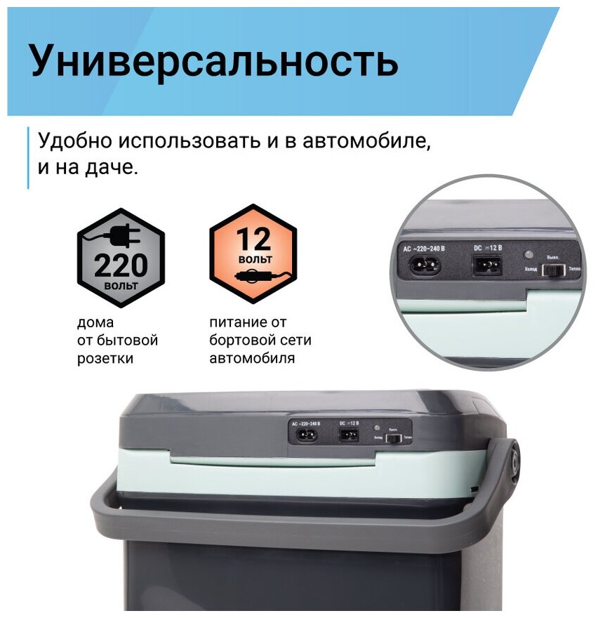 Холодильник термоэлектрический Climatek 20 л (охлаждение нагрев) CB-20L AC/DC