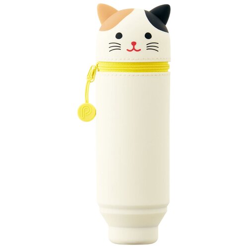 Пенал-тубус малый школьный, детский «Белый кот»