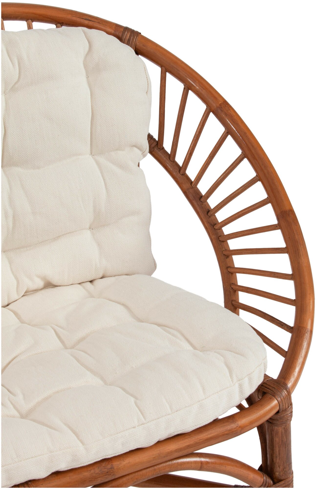 Комплект для отдыха TetChair TURKEY (стол круглый (со стеклом)+2 кресла + диван) /с подушками/ротанг, кр:70х65х78см, дв:120х65х78см, ст:D50х56,5см, coco brown (коричневый кокос) - фотография № 3
