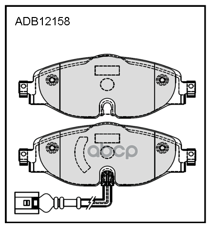 Adb 12158_Колодки Дисковые Передние! A3 Vw Golf Vii 1.2Tsi-1.8Tfsi/2.0Tdi 12> ALLIED NIPPON арт. ADB12158