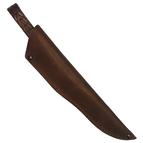 Кожаные ножны для ножа финского типа с длиной клинка 16 см (шоколад)