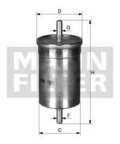 Топливный фильтр Mann-Filter WK612/6 Smart: 0002591V003 0002591V004 Smart Cabrio (450). Smart City-Coupe (450). Smart