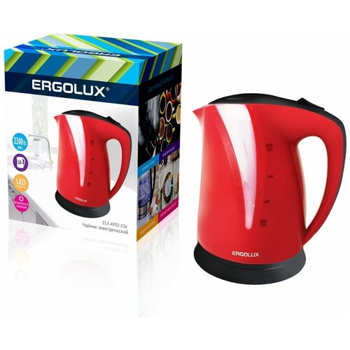 Чайник электрический ERGOLUX ELX-KP03-C04 красно-черный 20л 1276523 138300₽