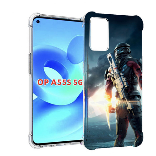 Чехол MyPads Mass Effect Andromeda Ryder для OPPO A55s задняя-панель-накладка-бампер