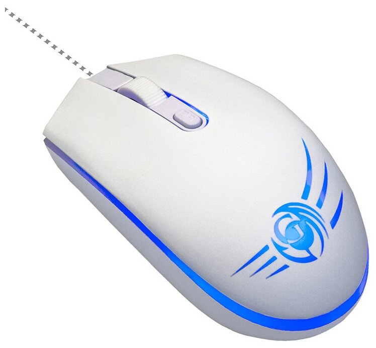 Мышь проводная Dialog Gan-Kata MGK-07U, 1600 dpi, USB, белый (MGK-07U White)