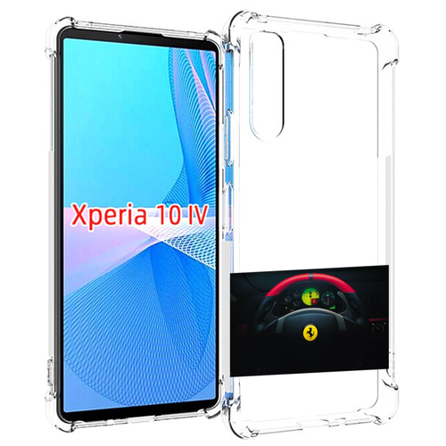 Чехол MyPads феррари ferrari 2 для Sony Xperia 10 IV (10-4) задняя-панель-накладка-бампер