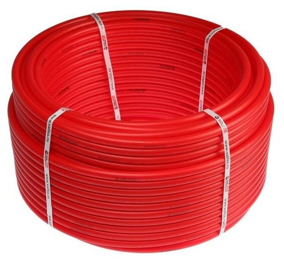 Труба из полиэтилена VALFEX, PERT, d=16х2 мм, бухта 100 м, для теплого пола, красная