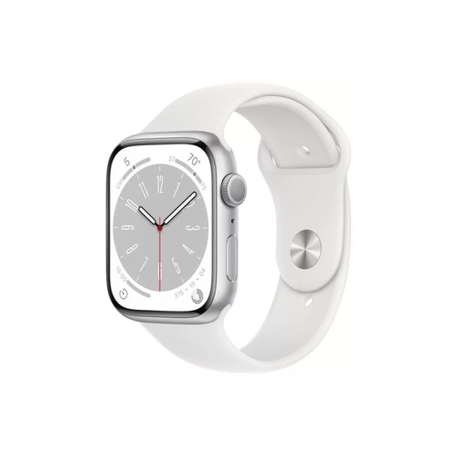 Часы Apple Watch Series 8 45мм серебристый алюм с ремешком цвета белый MP6N3 Global 4787000₽