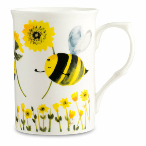 Кружка Just Mugs Buxton Жужжики Шмель 325 мл, фарфор костяной