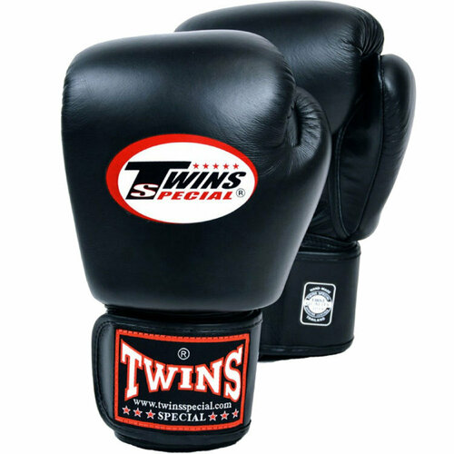 Боксерские перчатки TWINS BGVL-3 BLACK (Кожа, TWINS, 16 унций, 400, 200, 150, Черный) 16 унций