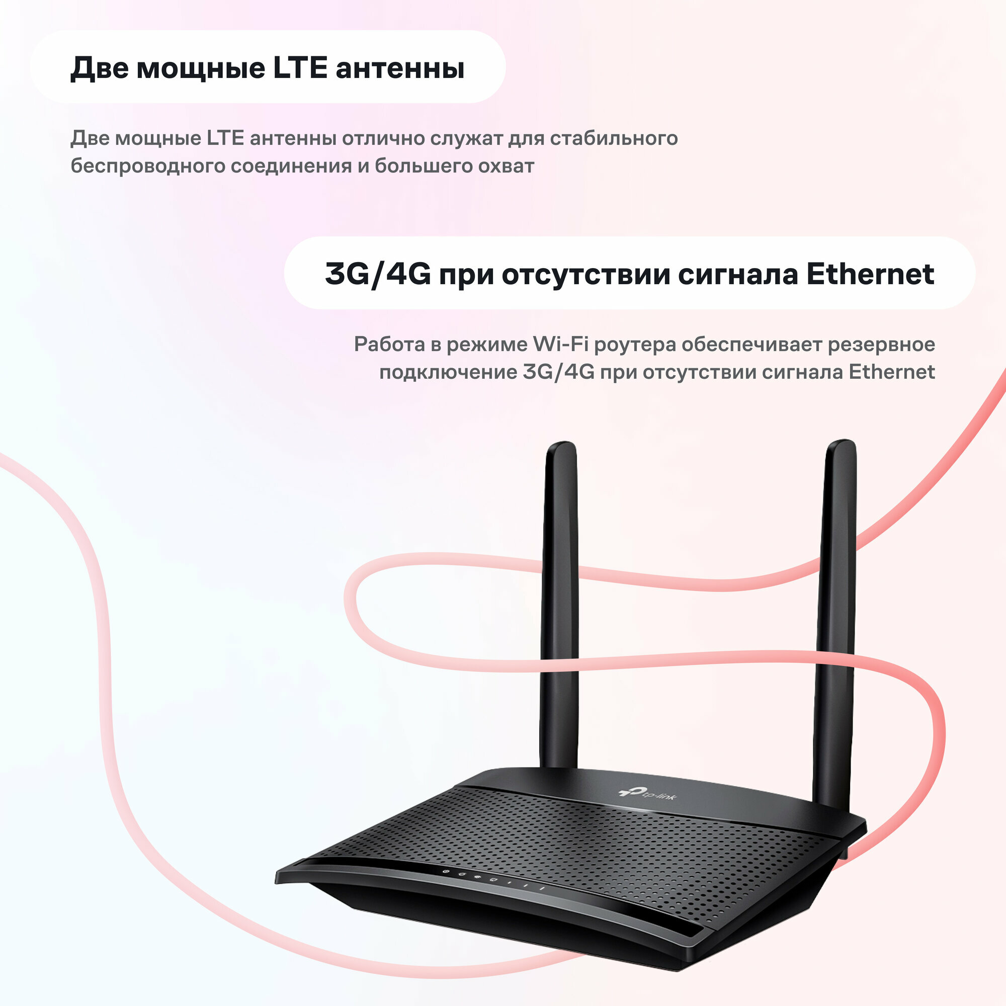 Маршрутизатор Wi-Fi роутер TP-LINK TL-MR100 черный — фото 1