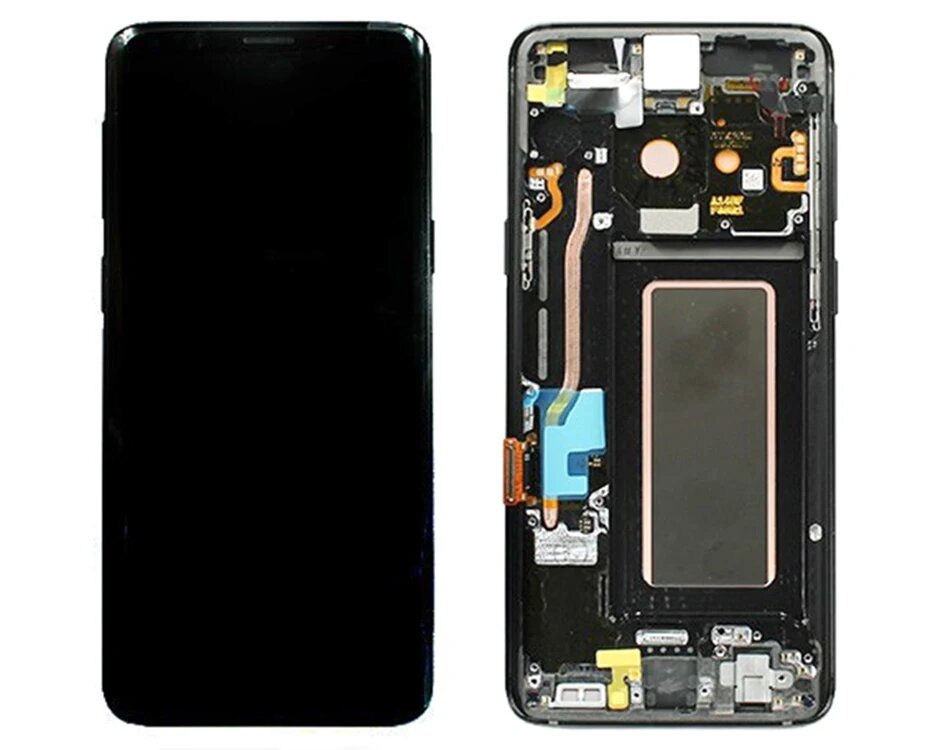 Дисплейный модуль в сборе со средней частью корпуса Samsung Galaxy S9 SM-G960F SVC ASSY SMT-OCTA ASSY(E/BLK) (GH97-21696A)
