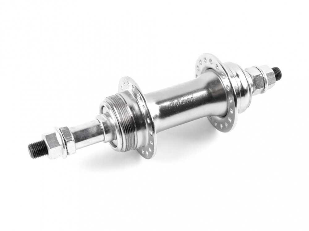 Втулка задняя 3/8"*14G*36H*135*170 на гайках, серебристая