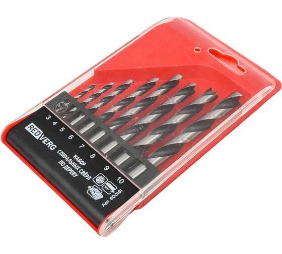 Набор сверл по дереву HCS 8 шт  REDVERG 6621139