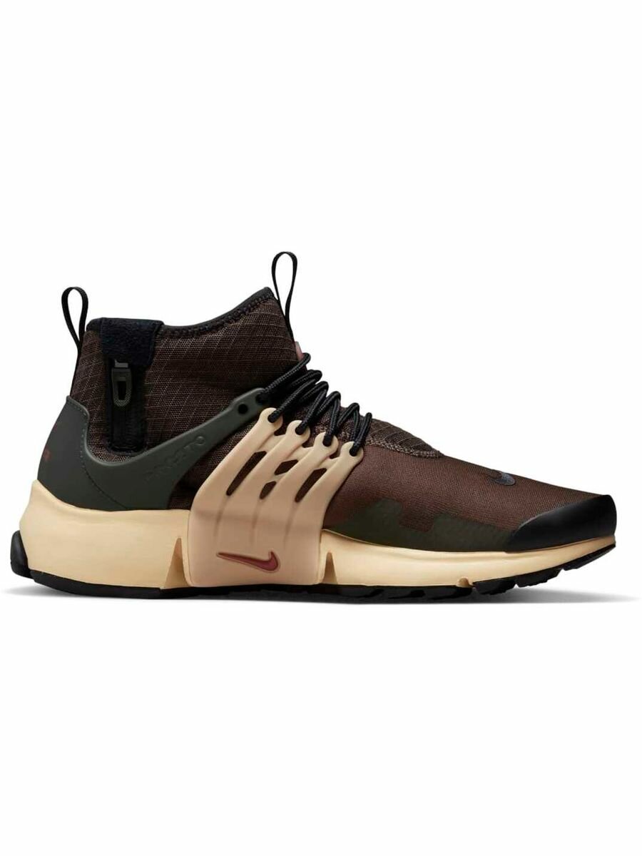 Кроссовки NIKE Air Presto mid, полнота F, размер 8 US, коричневый