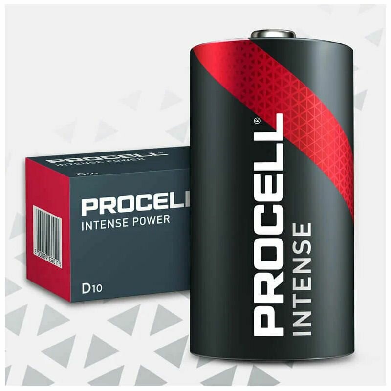 Батарейка (10шт) DURACELL LR20 (D) PROCELL intense power 1.5B щелочная(алкалиновая)(BOX10)