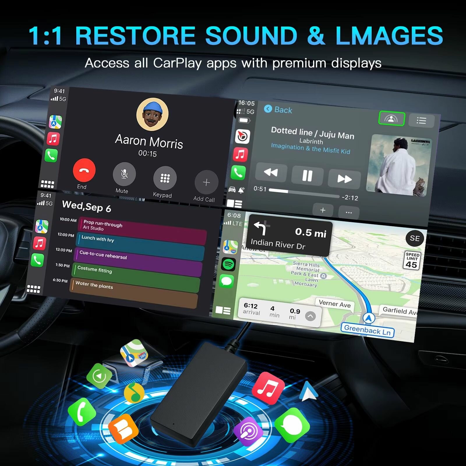 CarlinKit Проводное соединение Carbit link Smartlink Phonelink Carbitlink , легкое подключение к беспроводному CarPlay Android, автомобильный адаптер Baic Jetour Geely Chery Tiggo GAC — фото 1