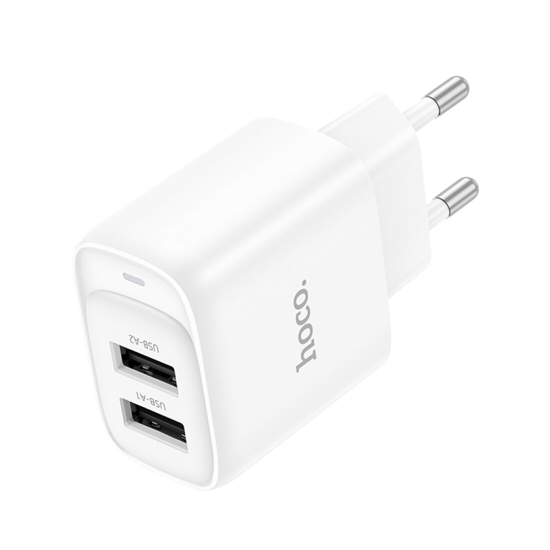 Сетевое зарядное устройство 2 USB 2.1A (C141A) HOCO белый