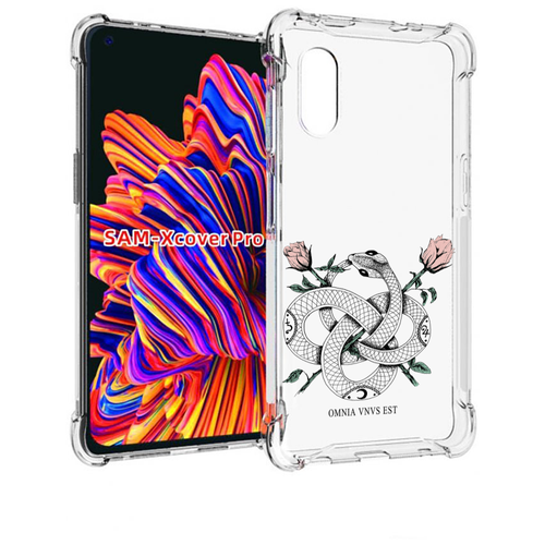 Чехол MyPads нарисованная змея абстракция для Samsung Galaxy Xcover Pro 1 задняя-панель-накладка-бампер