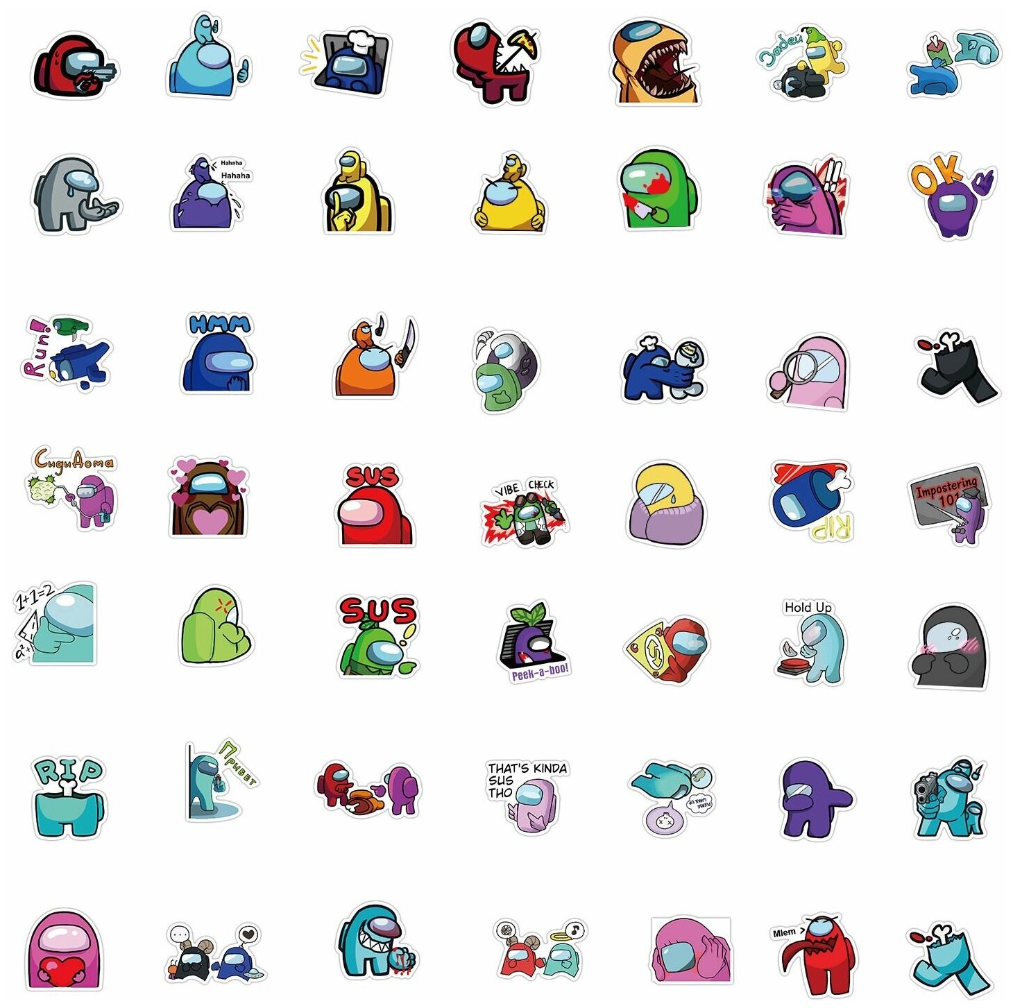 Among us amongus Стикеры Наклейки Стикеры самоклеящиеся Стикеры на ...