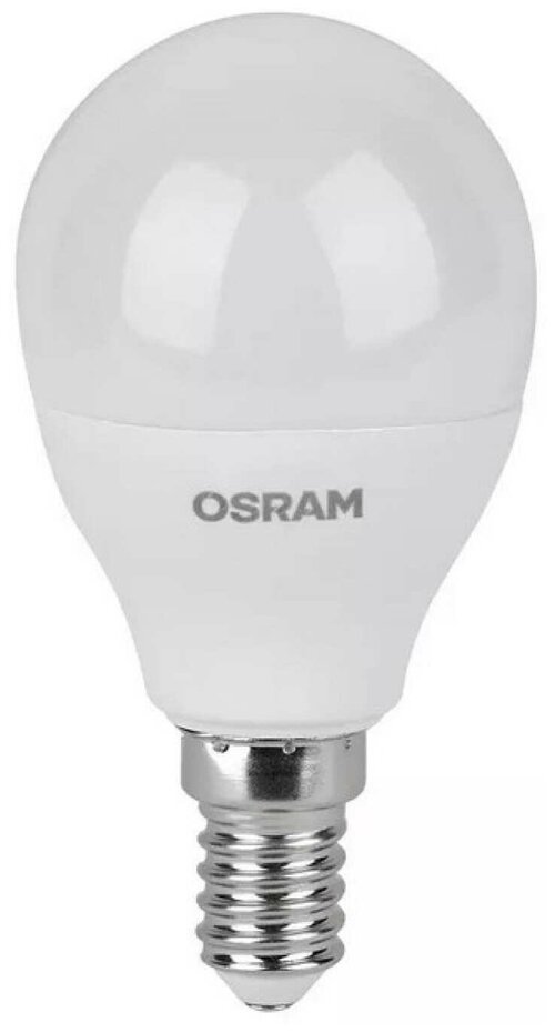 Лампа светодиодная LED Value LVCLP75 10SW/830 10Вт шар матовая E14 230В 10х1 RU OSRAM 4058075579712 (упаковка 5 шт)