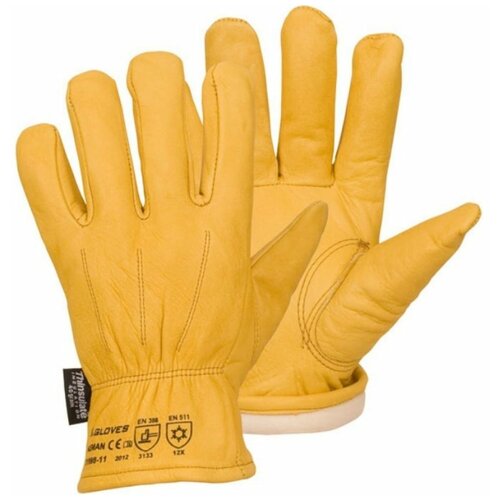 перчатки s gloves размер 10 серый S. GLOVES Перчатки кожаные (лицевая кожа)NEMAN утеп. Thinsulate 11 размер 31998-11