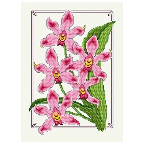 Набор для вышивания Сделано с любовью Дикая орхидея 25x35 см, Цветы набор для вышивания сделано с любовью анемоны 25x35 см букеты натюрморты цветы
