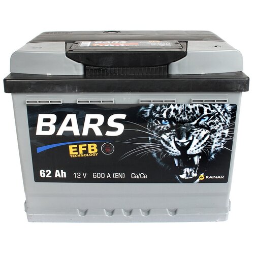 Аккумуляторная батарея BARS EFB 6СТ62 обратная