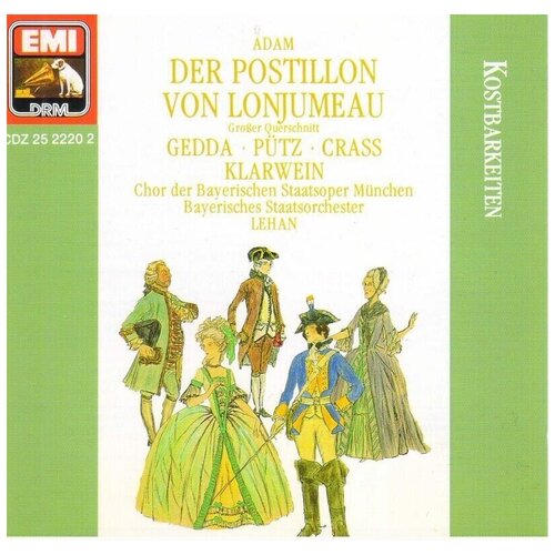 Adam - Postillon Von Lonjumeau-Gedda Putz Crass Klarwein 1965 EMI CD UK (Компакт-диск 1шт) Adolphe